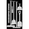 5S Supplies 5S Housekeeping Shadow Board Broom Station Version 8 - Black Board / Gray Shadows  With Broom HSB-V8-BLACK/GRAY-KIT - alternate 1